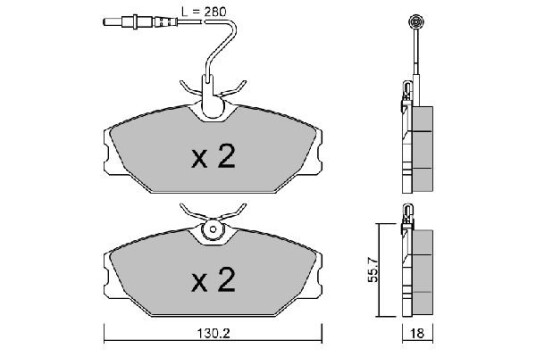 Bremseklosser AISIN BPRE 1018 Bremseklosser AISIN BPRE 1018