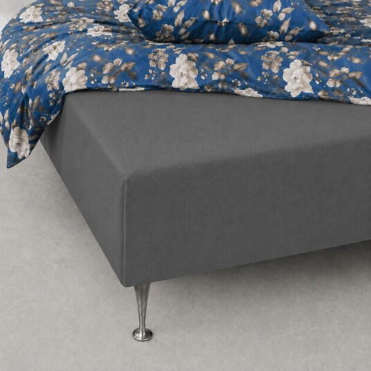In Style Strekklaken 140x200 cm   Mørkegrå frottélaken