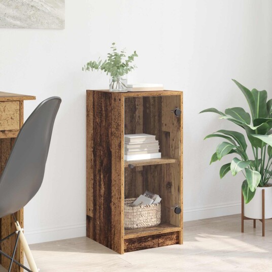 Serviesskap Gammelt tre 35 x 37 x 76 cm Konstruert tre Serviesskap Gammelt tre 35 x 37 x 76 cm Konstruert tre