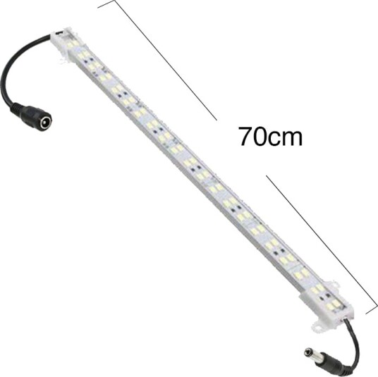 Ledlife 70 cm 4W Trappeprofil i aluminium med LED stripe   24V DC IP65 med støpsel   Dimbar : Dimbar
