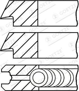 Stempelringsett GOETZE ENGINE 08 140500 00