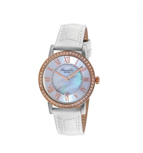 Kenneth Cole Dameklokke IKC2836 Sølvfarget/Lær Ø35 mm Kenneth Cole Dameklokke IKC2836 Sølvfarget/Lær Ø35 mm