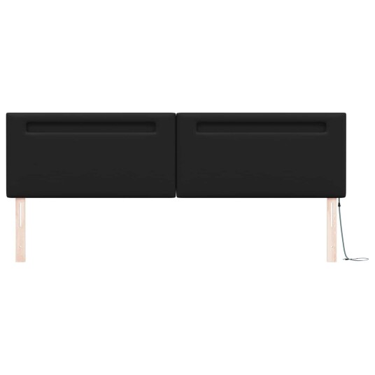 Sengegavl Enkel Design Svart 200 cm Faux Lær Sengegavl Enkel Design Svart 200 cm Faux Lær