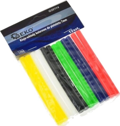 Geko Fargede Limstifter Til Limpistol 7 Mm 12 Stk. - 200 Geko Fargede Limstifter Til Limpistol 7 Mm 12 Stk. - 200