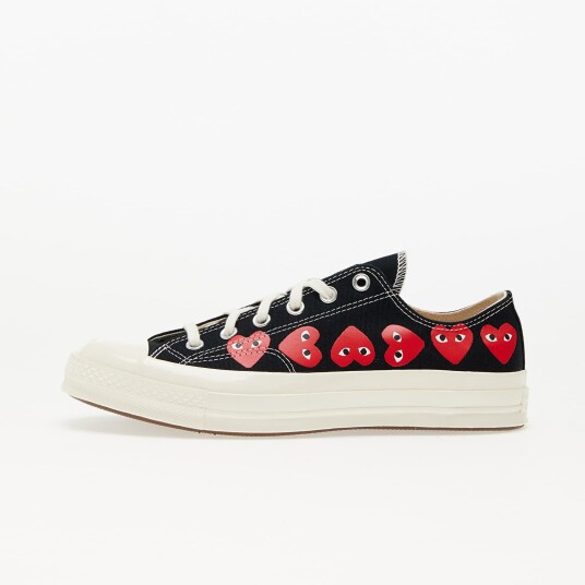 Joggesko Converse x Comme des Garçons PLAY Chuck Taylor 70 OX Multi Heart Black/ Hi Risk Red/ Egret EUR 42 Joggesko Converse x Comme des Garçons PLAY Chuck Taylor 70 OX Multi Heart Black/ Hi Risk Red/ Egret EUR 42