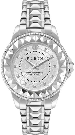 Philipp Plein Dameklokke PWPQA0324 Rock Couture Sølvfarget/Stål