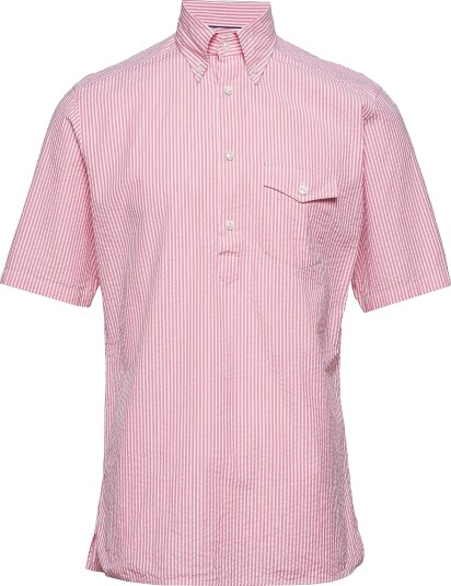 Eton Slim Fit Casual Poplin Shirt Pink XS