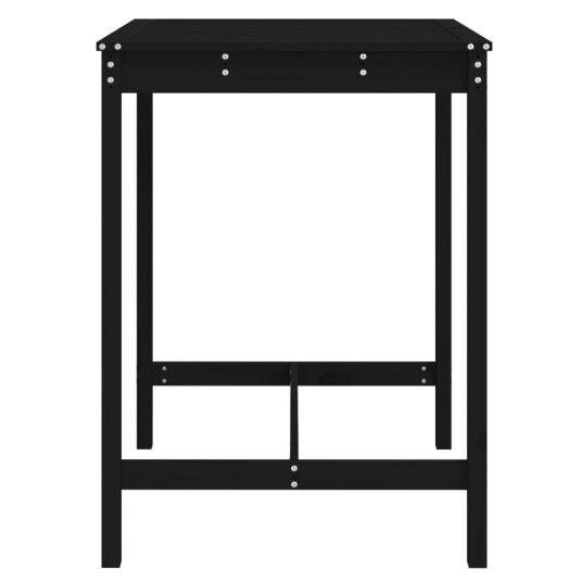 vidaXL Hagebord svart 82,5x82,5x110 cm heltre furu