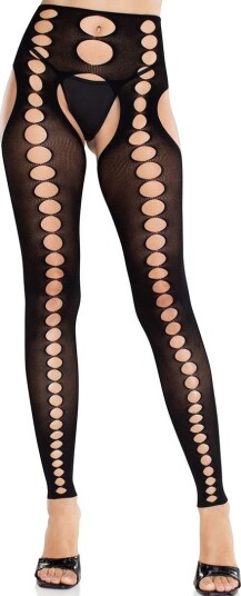 Sømløs, ugjennomsiktig suspender-tights – svart Strømpebukser 9244-001|O/S