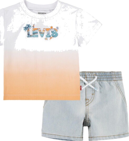 Levis Shorts Sett Sugar Bright White (74 / 9 mnd)