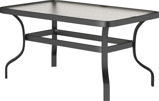 Sidebord herdet glass salongbord salongbord med bølgedesign avrundet hjørne balkongbord hagebord sofabord tebord hagemøbler til
