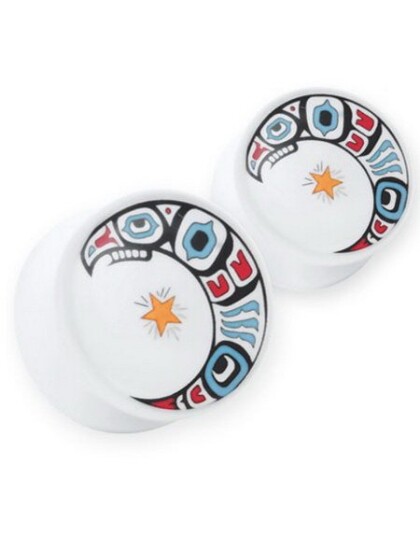 Turkish Moon Hvit Piercing Plugg