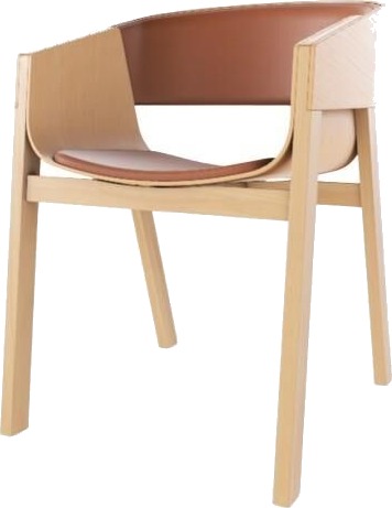 Ton Merano Spisestol med Armlener med Trukket Sete og Rygg naturfarget/Prescott 223 Ton Merano Spisestol med Armlener med Trukket Sete og Rygg naturfarget/Prescott 223