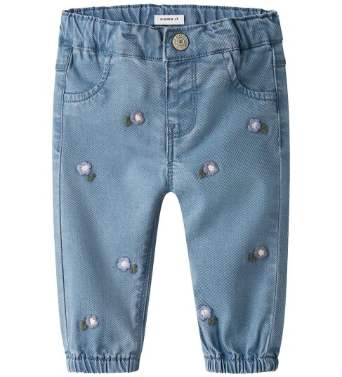 Name It baby   Jeans nbfRose Shaped R Emb   Blå