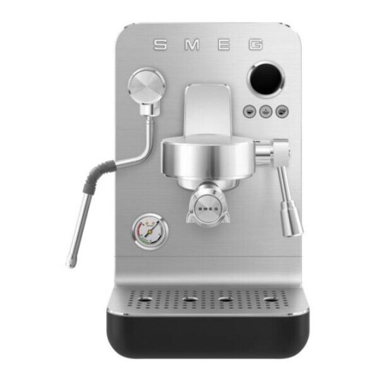 Smeg Minipro Espressomaskin 1,7L med Melkeskummer, Svart