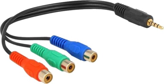 Delock videokabel - komponentvideo - 24 cm