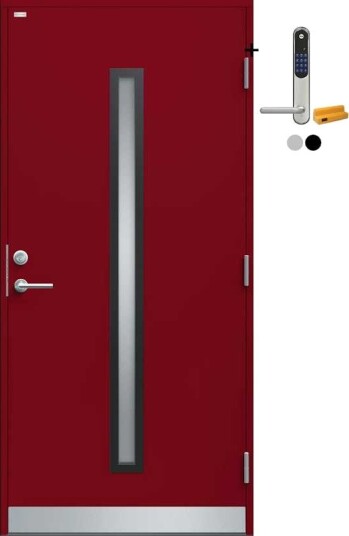 Ytterdør Diplomat Ronja Klart Glass med Yale Doorman Classic Home