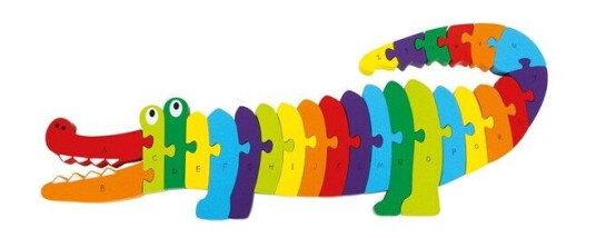 Small Foot Wooden ABC Crocodile Puzzle 26dlg. Tre