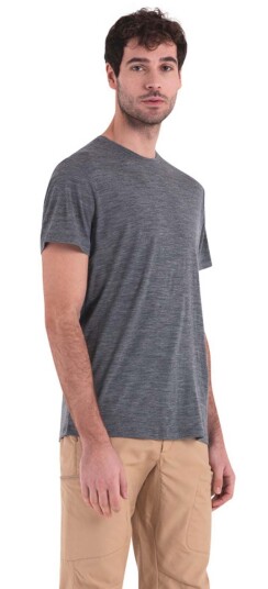 Icebreaker Men's Merino 150 Tech Lite III Short Sleeve Tee Gritstone Heather XL, Gritstone Hthr-013
