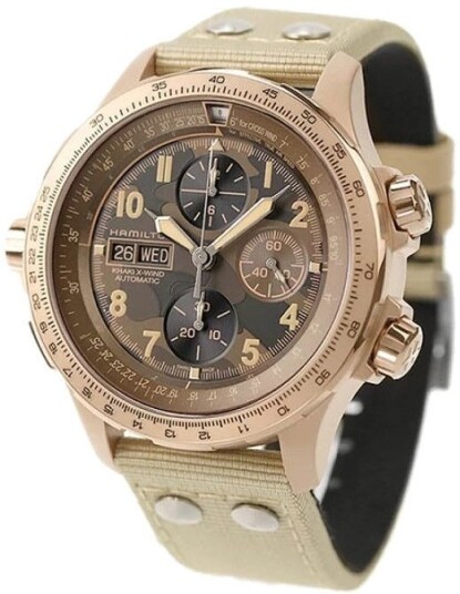 Hamilton Herreklokke H77916920 Khaki Aviation Brun/Lær Ø45 mm