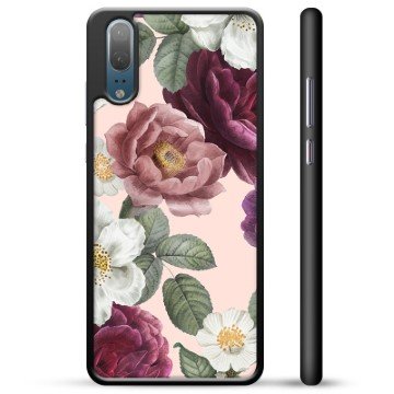 Huawei P20 Beskyttelsesdeksel Romantiske Blomster
