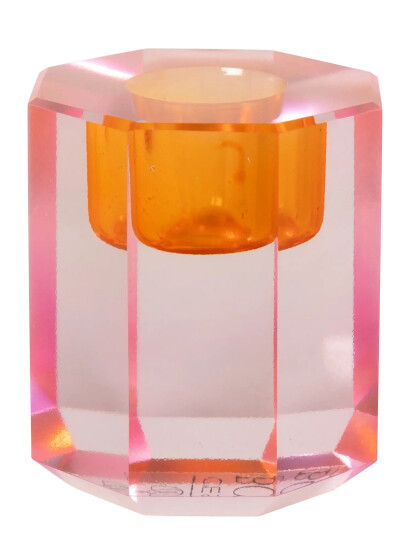 C"est Bon Crystal Candle Holder   Pink   H6CM