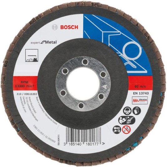Bosch Lamellslipeskive 125x22 mm K40 for Metall - Elektroverktøy Tilbehør