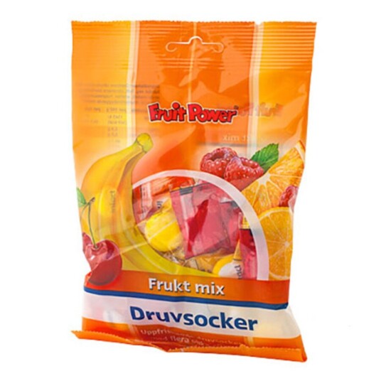 Fruit Power Druesukker Frukt Mix Pose 75 gr Fruit Power Druesukker Frukt Mix Pose 75 gr
