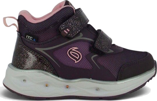 Leaf Kode Blinkende Vanntette Mid Sneakers Burgundy 34