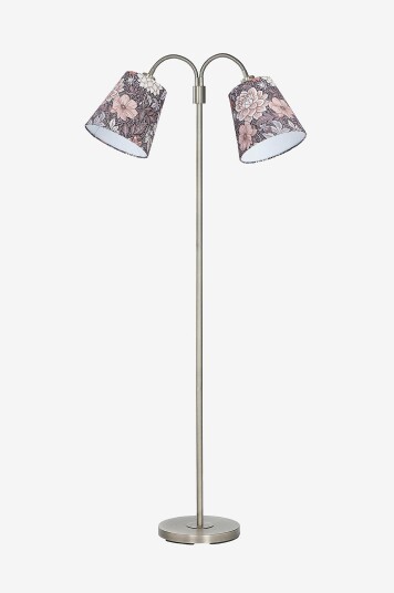 PR Home   Gulvlampe Amy Flex 2 krom   Brun