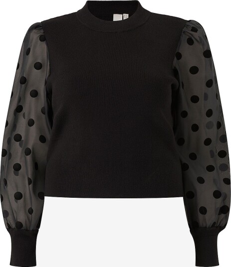 YAS Genser yasDotme LS Knit Pullover S Svart