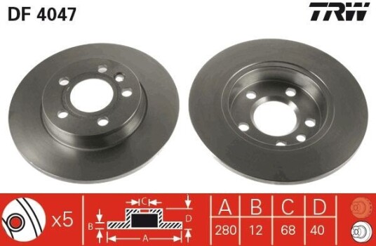 Bremseskive TRW DF4047