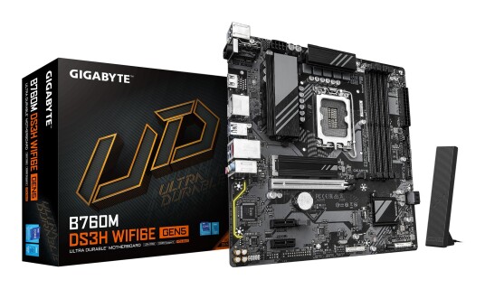Gigabyte B760M DS3H Micro ATX Hovedkort med Wi-Fi 6E og B760 Chipset