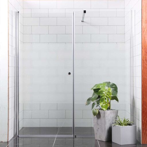 Bathlife Allsidig Dusjnisje 70x80 cm Sølv profil/Frostet glass