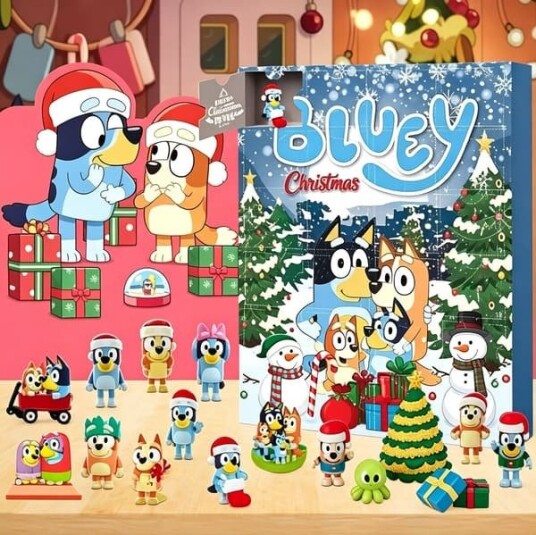 Adventskalender Barn Leksak Bluey Figurer 24st Julkalender En överraskande julklapp till pojkar och flickor