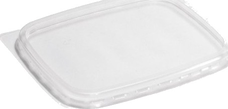 Plastlåg Rektangulær 108 X 81 Mm Pp Til Salatbæger Pp,10 Pk X 100 Stk/Krt