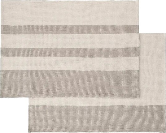 Blomus Set Of 2 Tea Towels 70 X 50 Cm Gano Moonbeam/ Mourning Dove Beige 70X 50CM Blomus Set Of 2 Tea Towels 70 X 50 Cm Gano Moonbeam/ Mourning Dove Beige 70X 50CM