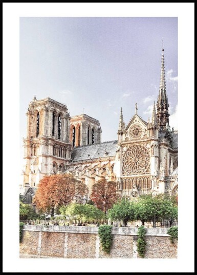 Notre Dame Side Plakat Plakat / 21x30cm