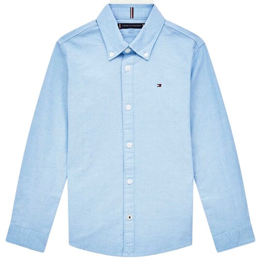 Tommy Hilfiger Boys Stretch Oxford Skjorte Calm Blue 9-12 mdr/80
