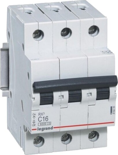 Legrand Rx3, Miniatyr-Automatsikring, Type C, Ip20, 360 - 440 V Legrand Rx3, Miniatyr-Automatsikring, Type C, Ip20, 360 - 440 V