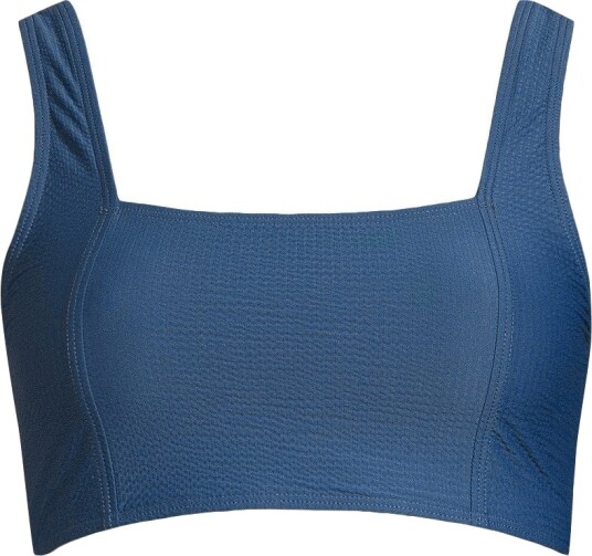 Casall Women"s Waffle Square Neck Bikini Top Deep Ocean 36