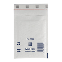 Boblekonvolutt Mail Lite A0 110x160 mm hvit, 100 stk. Boblekonvolutt Mail Lite A0 110x160 mm hvit, 100 stk.