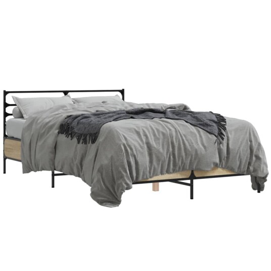  Sengeramme sonoma eik 140x200 cm konstruert tre og metall 8721102613395