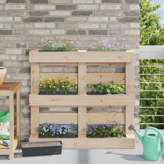 vidaXL Blomsterkasser for Euro paller 24 pcs Grå 36 x 13,5 x 9,5 cm