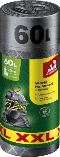 Sarantis Avfallsekker Husholdning 60L 20 Stk Sa Jn 353487