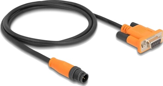Delock Nettverksadapter 5 Pins M12 Hann Til Db 9 Hunn 1 M 5 Mm Svart Oransje