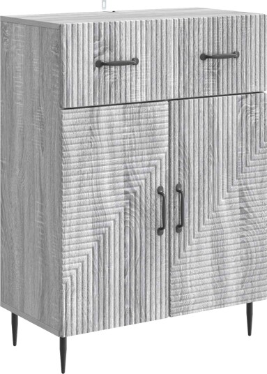 Serviesskap Grå sonoma 66 x 34,5 x 89,5 cm Konstruert tre Serviesskap Grå sonoma 66 x 34,5 x 89,5 cm Konstruert tre