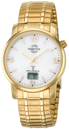 Master Time Herreklokke MTGA 10312M Funk Basic Hvit/Gulltonet