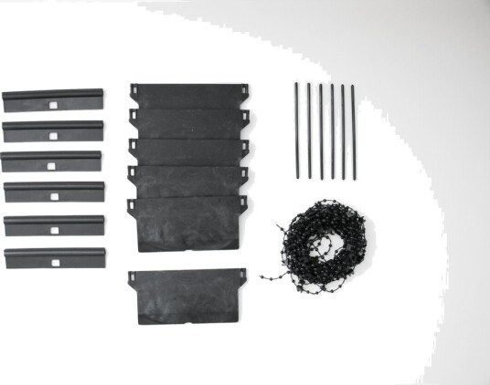 DEBEL KIT TIL LAMELLGARDIN SVART 89MM