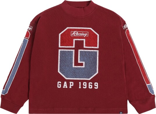 GAP Kids Heavyweight Oversized Graphic T Shirt RADISH 140/146